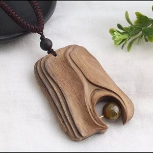 Premium Abstract Sandalwood Necklace